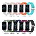 For Honor Band 9 Magnetic Folding Silver Buckle Silicone Watch Band(Starlight Color)