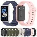 For Samsung Galaxy Fit 3 Mijobs Silicone Watch Band(Midnight Blue+Silver)