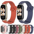 For Xiaomi Mi Band 8 Mijobs GT4 Silicone Breathable Watch Band(Grey Light Gold)