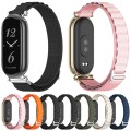 For Xiaomi Mi Band 8 Mijobs GT4 Nylon Breathable Watch Band(Black Silver)