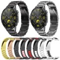 For Huawei Watch GT4 46mm Three Bead Stainless Steel Metal Watch Band(Black+Red)