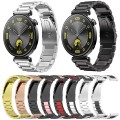 For Huawei Watch GT4 41mm Three Bead Stainless Steel Metal Watch Band(Black+Red)