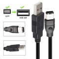 JUNSUNMAY Firewire IEEE 1394 6 Pin Male to USB 2.0 Male Adaptor Convertor Cable Cord, Length:3m