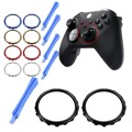 For Xbox One Elite 5pairs 3D Replacement Ring + Screwdriver Handle Accessories, Colour:Blue Plating
