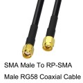 SMA Male To RP-SMA Male RG58 Coaxial Adapter Cable, Cable Length:1m