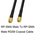 RP-SMA Male To RP-SMA Male RG58 Coaxial Adapter Cable, Cable Length:1m