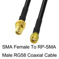 SMA Female To RP-SMA Male RG58 Coaxial Adapter Cable, Cable Length:1m