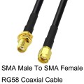 SMA Male To SMA Female RG58 Coaxial Adapter Cable, Cable Length:0.5m