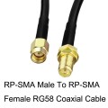 RP-SMA Male To RP-SMA Female RG58 Coaxial Adapter Cable, Cable Length:0.5m