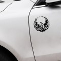 4 PCS Car Personality Decals Electric Car Stickers Decoration Fire Phoenix Totem(Reflective Silver)