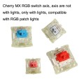 10PCS Cherry MX RGB Transparent Shaft Switch Mechanical Keyboard Triangular Shaft Body, Color: Black
