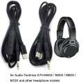 For M40X / ATH-M50X / M60X / M70X TYPE-C/USB-C Audio Headphone Cable, Style:, Color: Wire Control Ve