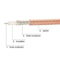 1 In 4 IPX To SMAK RG178 Pigtail WIFI Antenna Extension Cable Jumper(15cm)