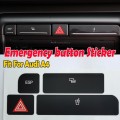 For Audi A4 Emergency/Double Flash Button Cup Holder Button Repair Sticker, Left-Hand Drive Only(Wit