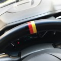 2pcs Steering Wheel Three-color Label Car Modification Film, Pattern: Russian Flag