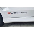 Audi Quattro 2-Piece Sticker Kit (Red And Black)