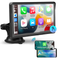 Wireless Apple CarPlay Android Auto Pad - supports iPhone and Android / Screen Mirror Reverse Camera
