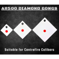 AR500 Steel Gong Target - Diamond - Various 100mm x 100mm x 10mm