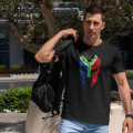 TON "SA Flag Spartan" Unisex Premium T-Shirt - Black 2XL