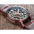 DETOMASO® Men's Bottone Brown Ionized Swiss Chronograph Watch  W. BOX, PAPERS, FULLY LOADED!!