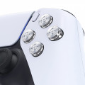 PS5 Dualsense Controller Metal ABXY Bullet Buttons SILVER