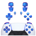 PS5 Dualsense Controller Full Button Set Glossy Chameleon Blue Purple for BDM-030