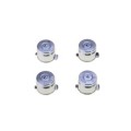 9mm ABXY Bullet Shell Button Mod Kit for PS4 PS3 PS2 Controller Joystick Silver