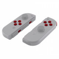 NS JoyCon Soft Touch 16 piece Button Kit Soft Touch Vampire Red