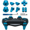 PS4 slim/Pro Controller Metal Analog D-Pad ABXY R1L1 + r2l2 11Pcs Button Set Gun BLUEGrey