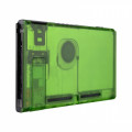 NS Switch Console Backplate With Kickstand Transparent Clear Green