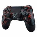 PS4 Dualshock 4 V2 Front Faceplate Art Series Red Camo Skull