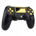 Dualshock 4 DS4 V2 Controller Button Set Glossy Chrome Gold with Touchpad Cover