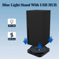 Xbox Series X Blue Light Vertical Stand With 4-Port Usb2.0 Hub