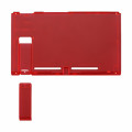 NS Switch Console Backplate With Kickstand Transparent Clear Red