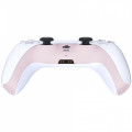 PS5 Dualsense Controller Plastic Trim with Accent Rings Soft Touch Sakura Pink