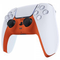 PS5 Dualsense Controller Plastic Trim with Accent Rings Soft Touch Bright Orange