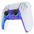 PS5 Dualsense Controller Plastic Trim with Accent Rings Glossy Chameleon Blue Purple