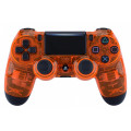 PS4 Dualshock 4 V2 Front Faceplate Gloss Series Glossy Transparent Orange