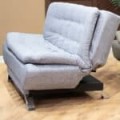 Classic Grey Sleeper couch - Tapestry - Silver legs - Easy to use
