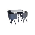 Dining Table And Chairs - 5 pieces - Marble tabletop - Assembled