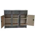 Narrow grey cabinet - Width 1.1m - 3 Doors and 3 Drawers- Wood