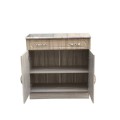 Kitchen Cupboard - Grey - Assembled - Drawer with doors