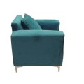 Green Chair - Velvet - With arms - Cushion included
