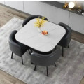 Dining Table And Chairs - 5 pieces - Marble tabletop - Assembled