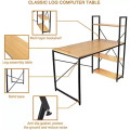 Desk With Bookshelf - Oak with black metal structure - Assembled