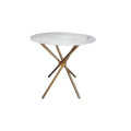 Round Marble Table 80cm with golden legs - Assembled