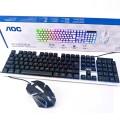 Wired Keyboard Mouse Combo RGB Backlit LED Gaming keyboard