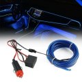 5M 16.4 FT Car LED Strips Auto Decoration Atmosphere Lamp 12V Flexible Neon EL Wire Rope