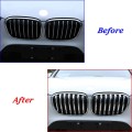 14Pcs Car Chrome Front Grill Decoration Strips Cover Trim for-BMW X1 F48 2016-2019