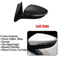 Side Rear View Mirror Assembly Power Glass Heated Turn Signal Foldable 8 Wires for JETTA 2011-2018